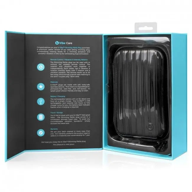 B-VIBE - RIMMING CONTROL REMOTO ANAL PLUG PETITE NEGRO B-VIBE