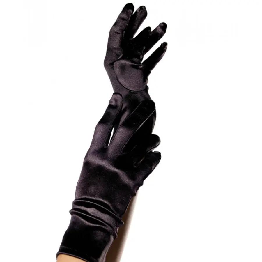 LEG AVENUE - GUANTES SATIN NEGRO LEG AVENUE ACCESSORIES