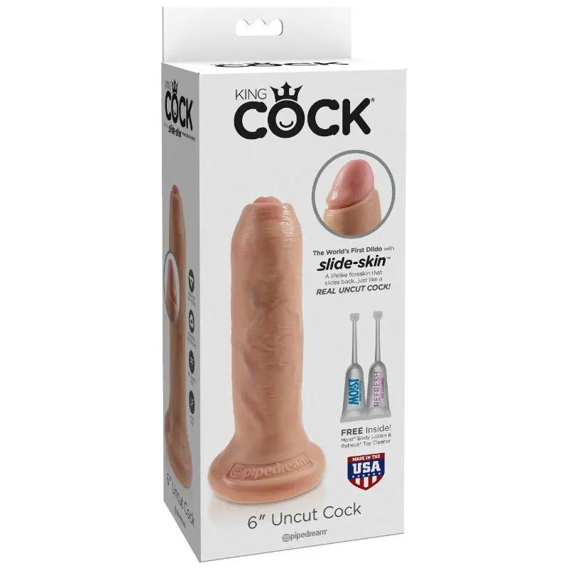 KING COCK - DILDO REALISTICO UNCUT NATURAL 15 CM KING COCK