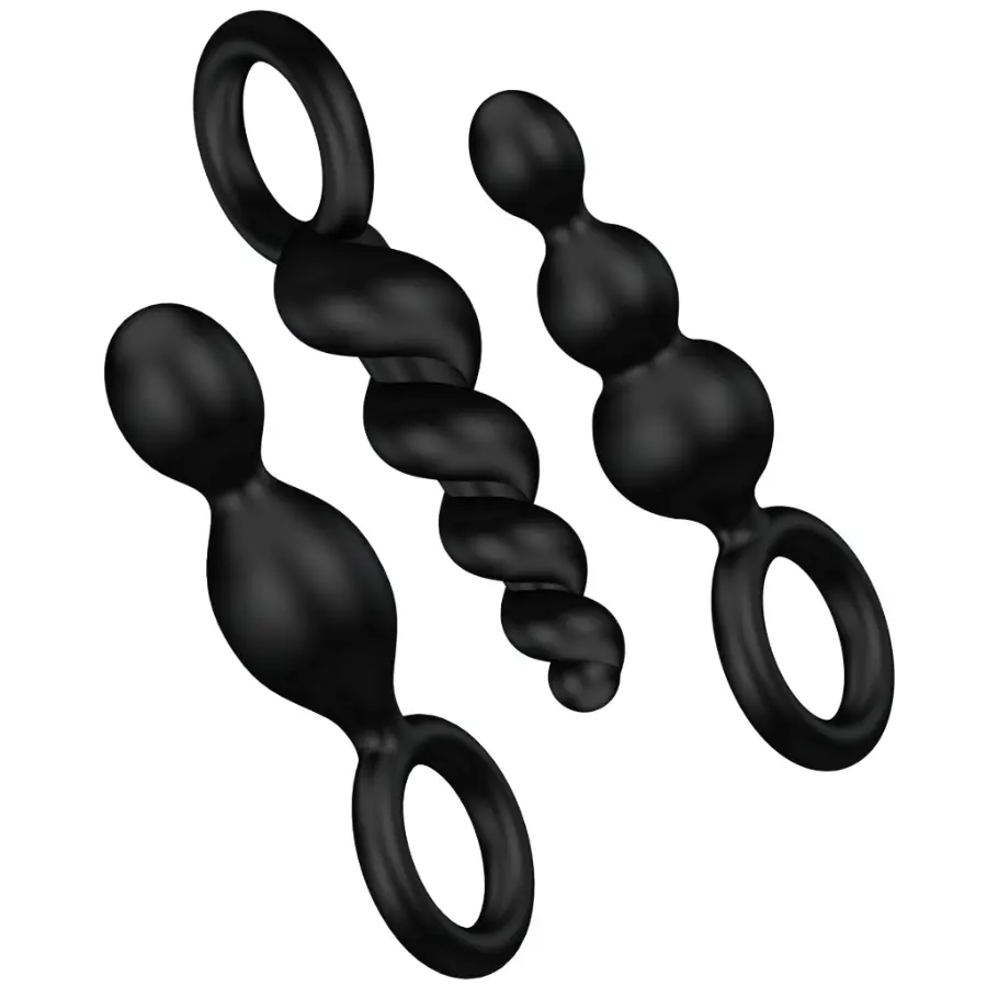 SATISFYER - ANAL PLUGS SET 3 PCS NEGRO SATISFYER PLUGS