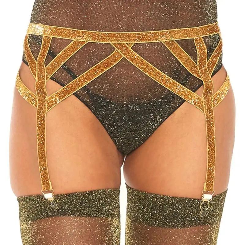 LEG AVENUE - LIGUERO LUREX DORADO TALLA ÚNICA LEG AVENUE ACCESSORIES
