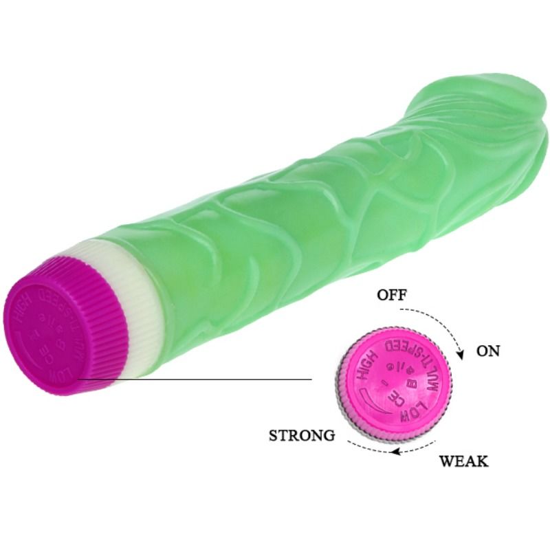 BAILE - WAVES OF PLEASURE VIBRADOR 23 CM VERDE BAILE VIBRATORS