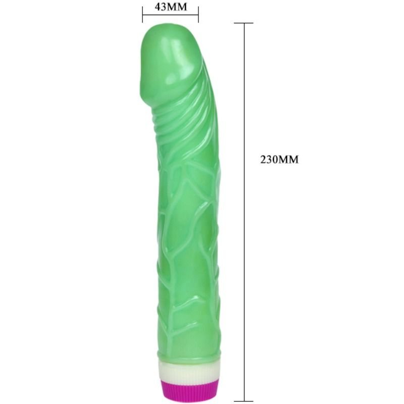 BAILE - WAVES OF PLEASURE VIBRADOR 23 CM VERDE BAILE VIBRATORS