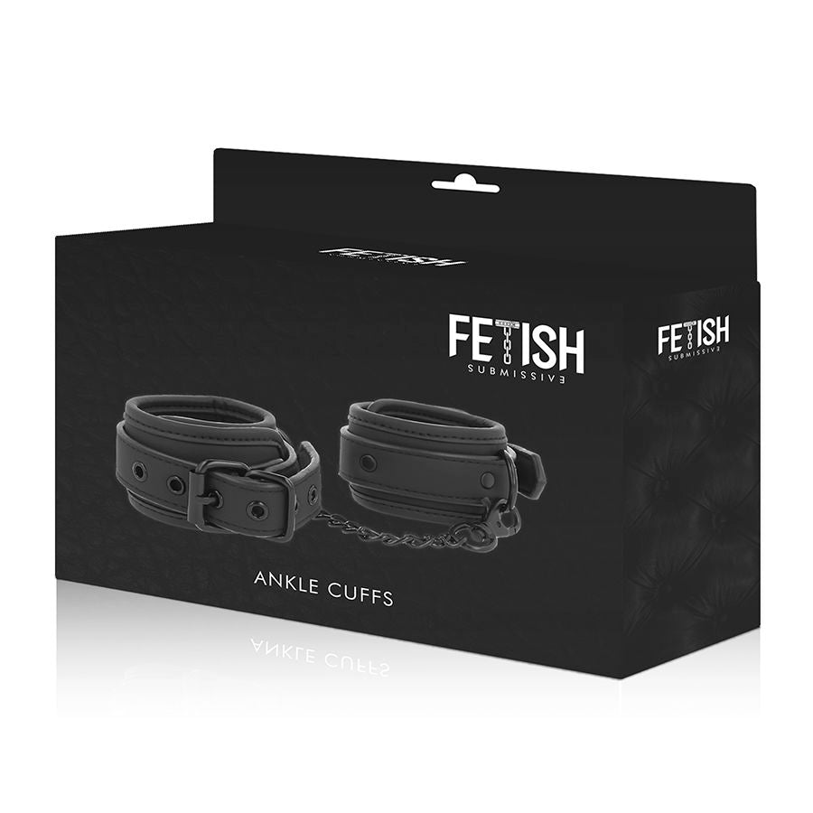 FETISH SUBMISSIVE - ESPOSAS TOBILLOS CUERO VEGANO CON FORRO DE NOPRENO FETISH SUBMISSIVE BONDAGE