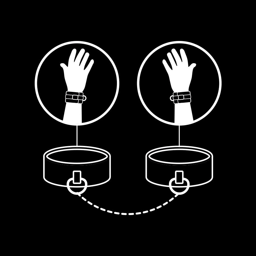 FETISH SUBMISSIVE - ESPOSAS CUERO VEGANO CON FORRO DE NOPRENO FETISH SUBMISSIVE BONDAGE