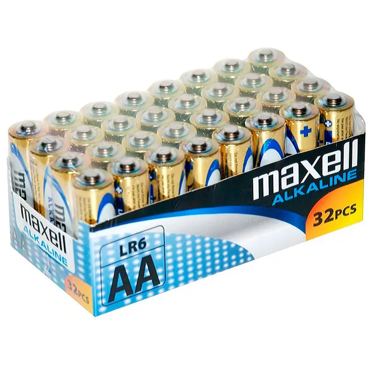 MAXELL - PILA ALCALINA AA LR6 PACK*32 PILAS MAXELL