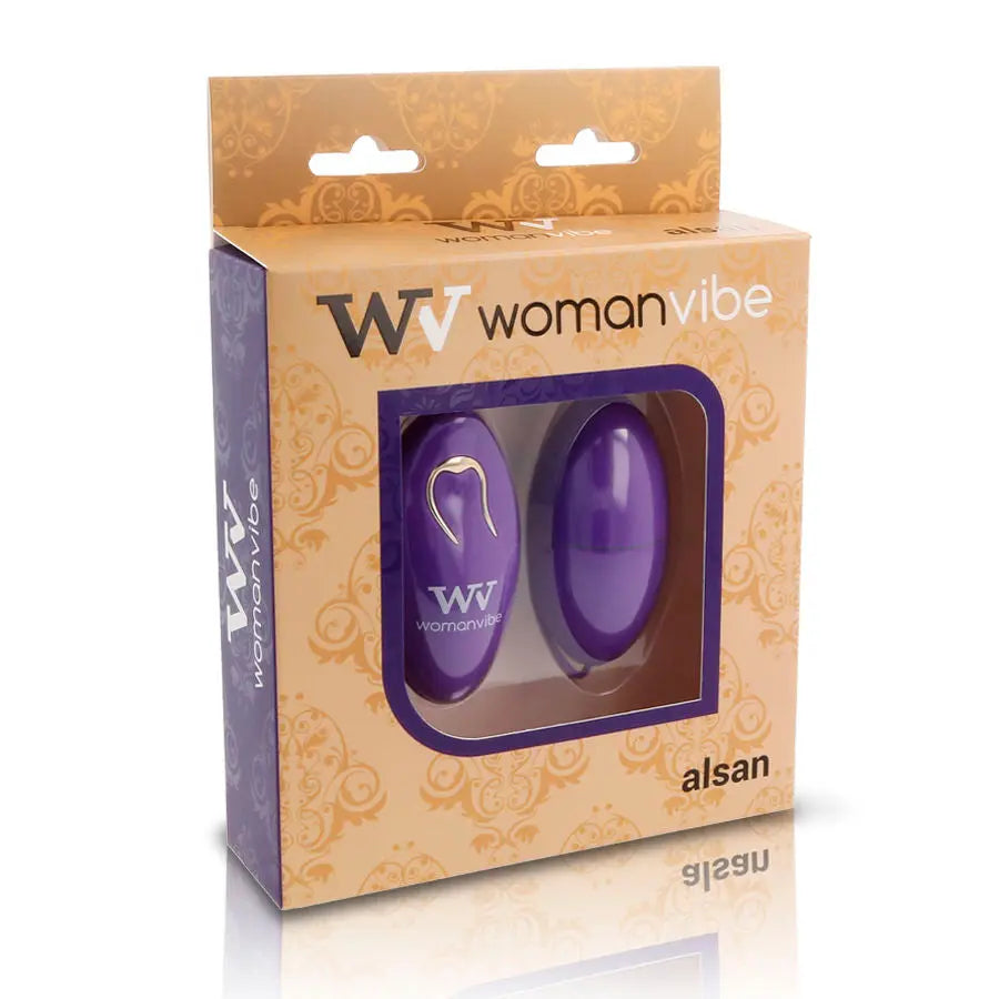 WOMANVIBE - ALSAN HUEVO CONTROL REMOTO NEGRO SILICONA PURPLE WOMANVIBE