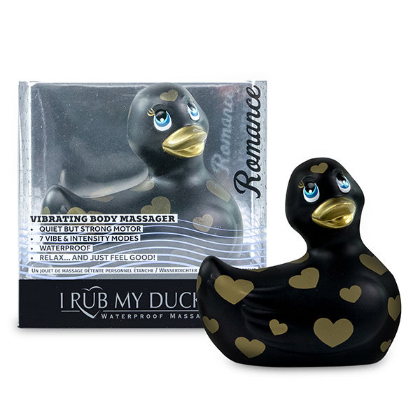 BIG TEASE TOYS - I RUB MY DUCKIE 2.0 | PATO VIBRADOR ROMANCE (BLACK & GOLD) BIG TEAZE TOYS