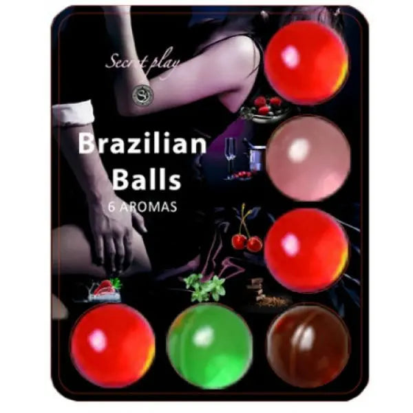 SECRETPLAY - 6 HOT BALLS LUBRICANTE CON AROMA DE FRUTAS SECRETPLAY COSMETIC