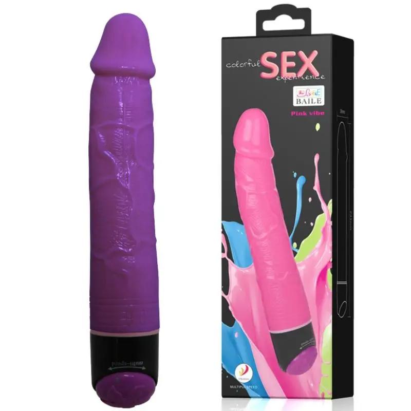 BAILE - COLORFUL SEX VIBRADOR REALÍSTICO LILA 23 CM BAILE