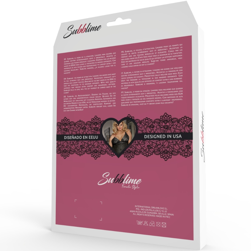 SUBBLIME - BABYDOLL ENCAJE FLORAL ROJO S/M SUBBLIME BABYDOLLS