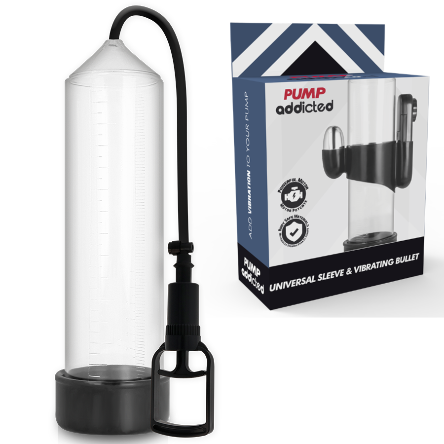 PUMP ADDICTED - BOMBA ERECCIÓN RX7 TRANSPARENTE CON VIBRADOR PUMP ADDICTED