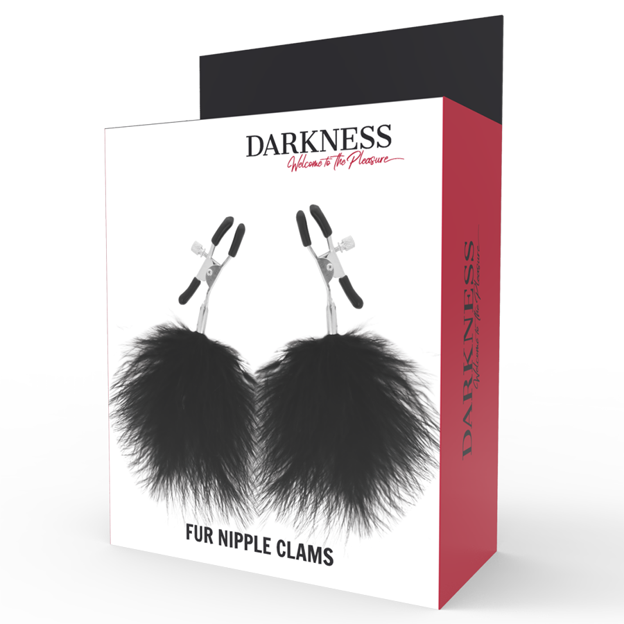 DARKNESS - PINZAS PARA PEZONES CON POMPONES 2 DARKNESS SENSATIONS