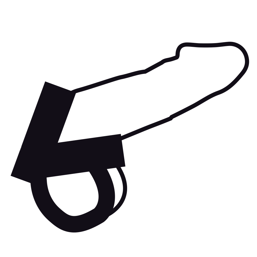 DARKNESS - ANILLO DE PIEL PARA PENE Y TESTICULOS DARKNESS SENSATIONS