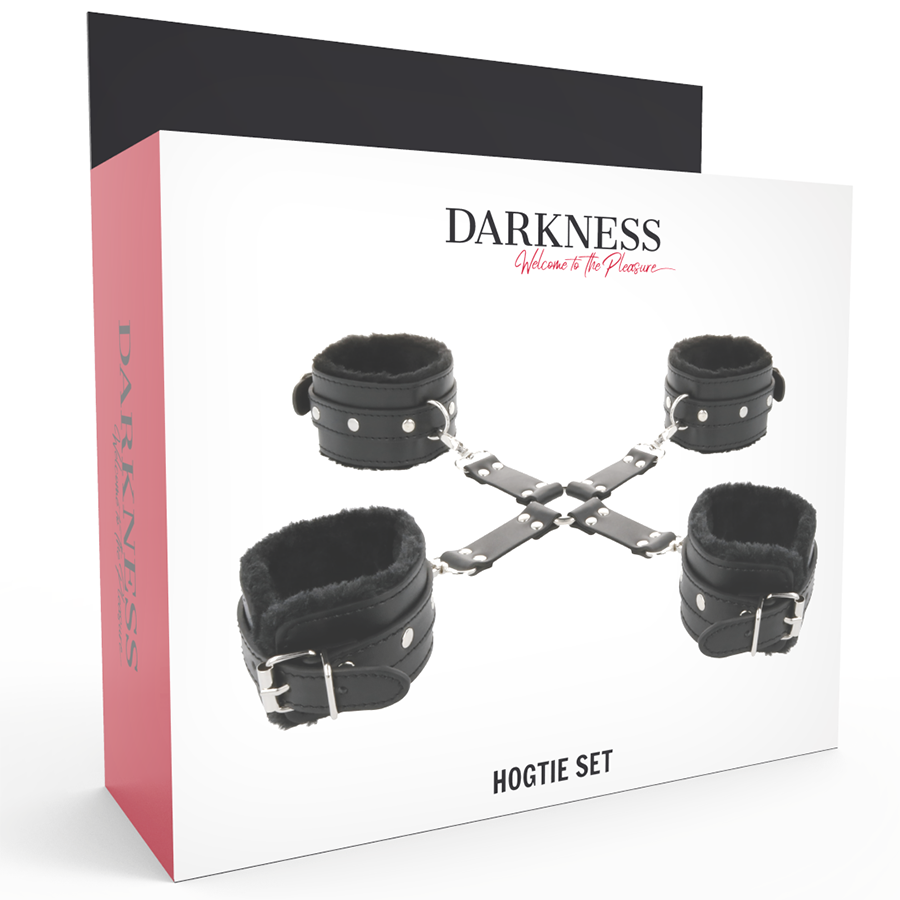 DARKNESS - ESPOSAS DE CUERO PARA PIES Y MANOS NEGRO DARKNESS BONDAGE