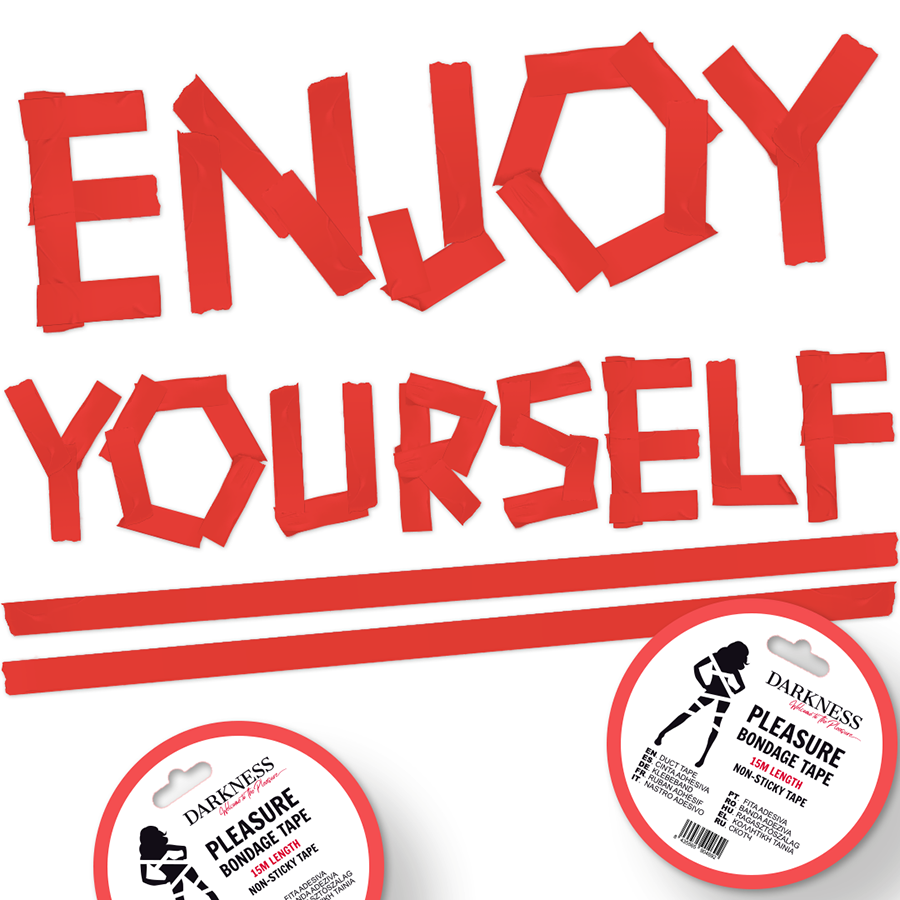 DARKNESS - CINTA PARA BONDAGE ROJO NO PEGAJOSA 15 M DARKNESS BONDAGE