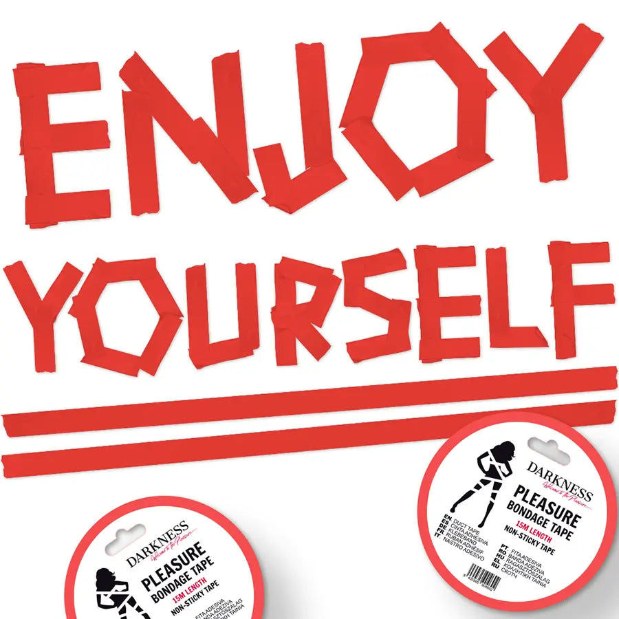 DARKNESS - CINTA PARA BONDAGE ROJO NO PEGAJOSA 15 M DARKNESS BONDAGE