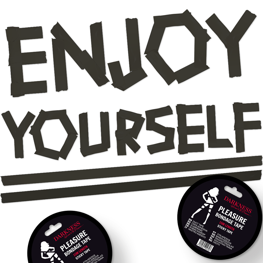 DARKNESS - CINTA PARA BONDAGE NEGRO ADHESIVA 15M DARKNESS BONDAGE