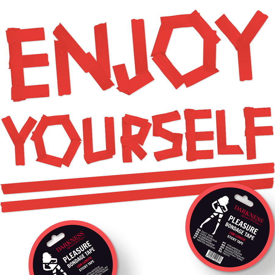 DARKNESS - CINTA PARA BONDAGE ROJO ADHESIVA 15M DARKNESS BONDAGE