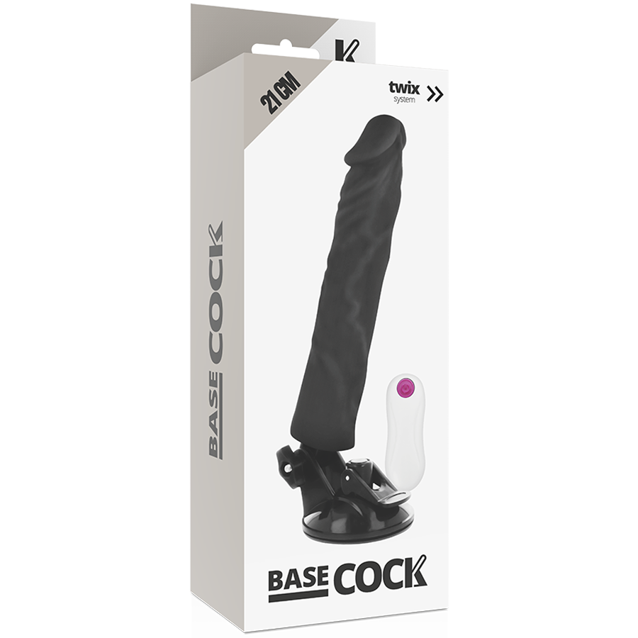 BASECOCK - VIBRADOR REALISTICO CONTROL REMOTO NATURAL 21 CM -O- 4 CM BASECOCK
