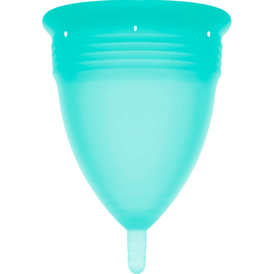 STERCUP - COPA MENSTRUAL FDA SILICONA AQUAMARINA - TALLA L STERCUP