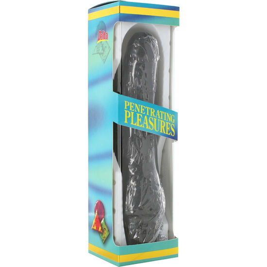 SEVEN CREATIONS - VINIL P-SHAPE VIBRATOR BLACK PENE 20 CM SEVEN CREATIONS