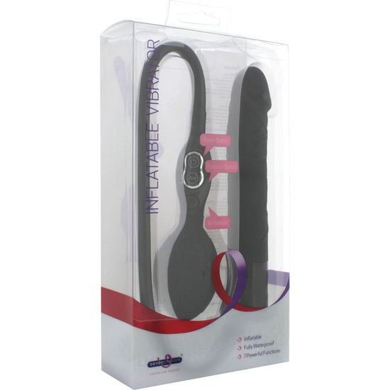 SEVEN CREATIONS - VIBRADOR HINCHABLE NEGRO SEVEN CREATIONS