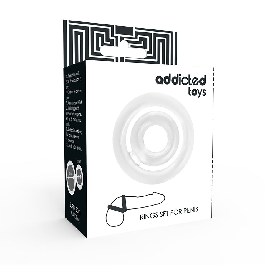 ADDICTED TOYS - POTENZ SET ANILLOS PENE CLEAR ADDICTED TOYS