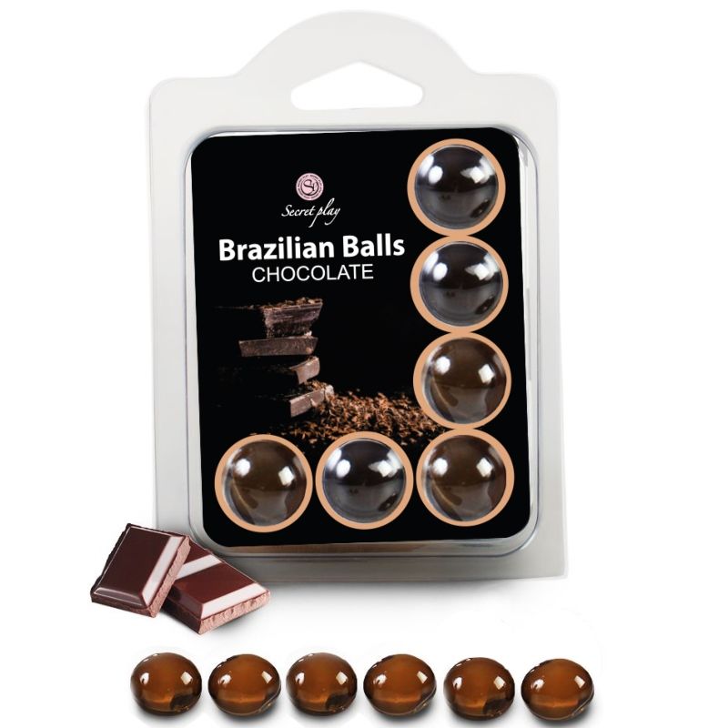 SECRETPLAY - SET 6 BRAZILIANS BALLS CHOCOLATE SECRETPLAY COSMETIC