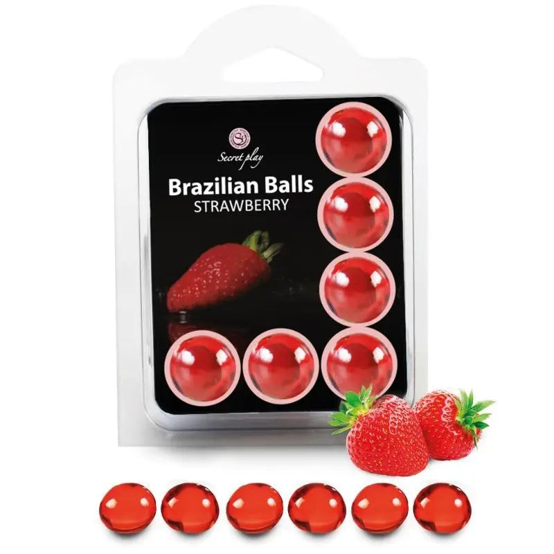 SECRETPLAY - SET 6 BRAZILIAN BALLS FRESA SECRETPLAY COSMETIC