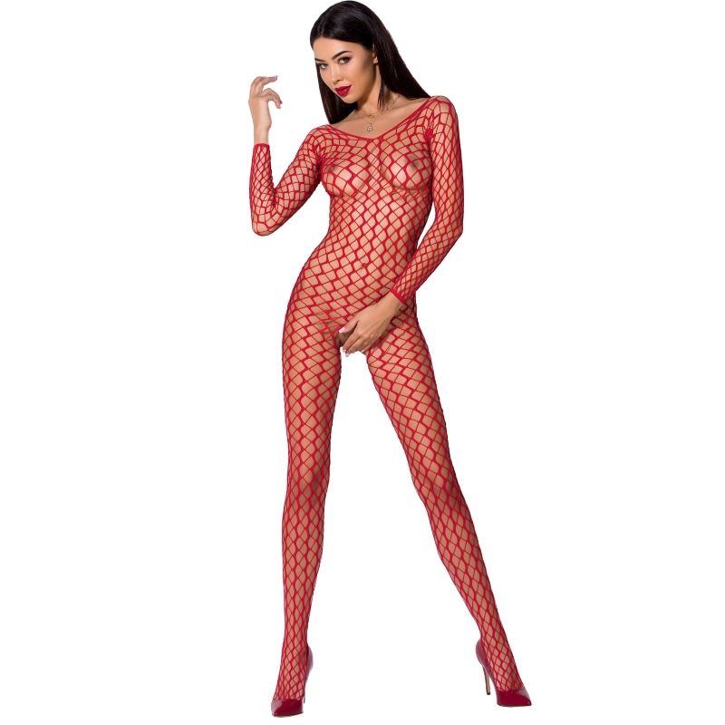 PASSION - WOMAN BS068 BODYSTOCKING ROJO TALLA UNICA PASSION WOMAN
