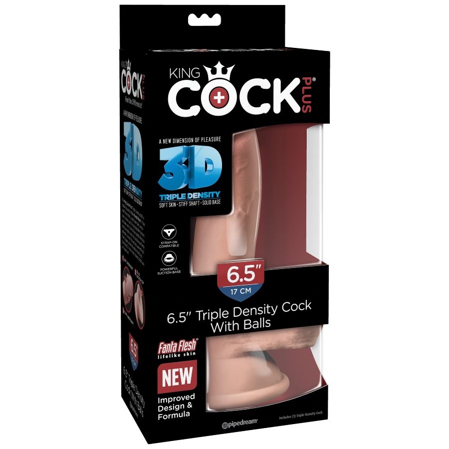 KING COCK - DILDO TRIPLE DENSIDAD 14 CM KING COCK PLUS