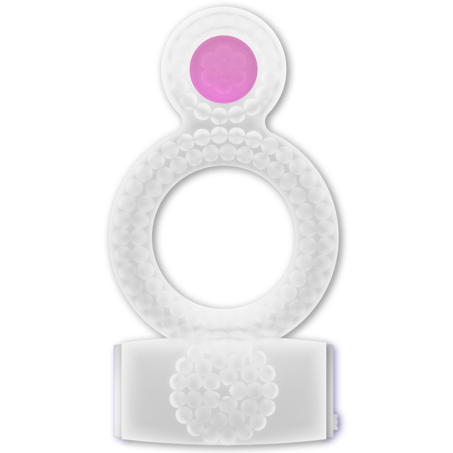 CASUAL LOVE - RING DOUBLE PLEASURE ANILLO TRANSPARENTE CASUAL LOVE