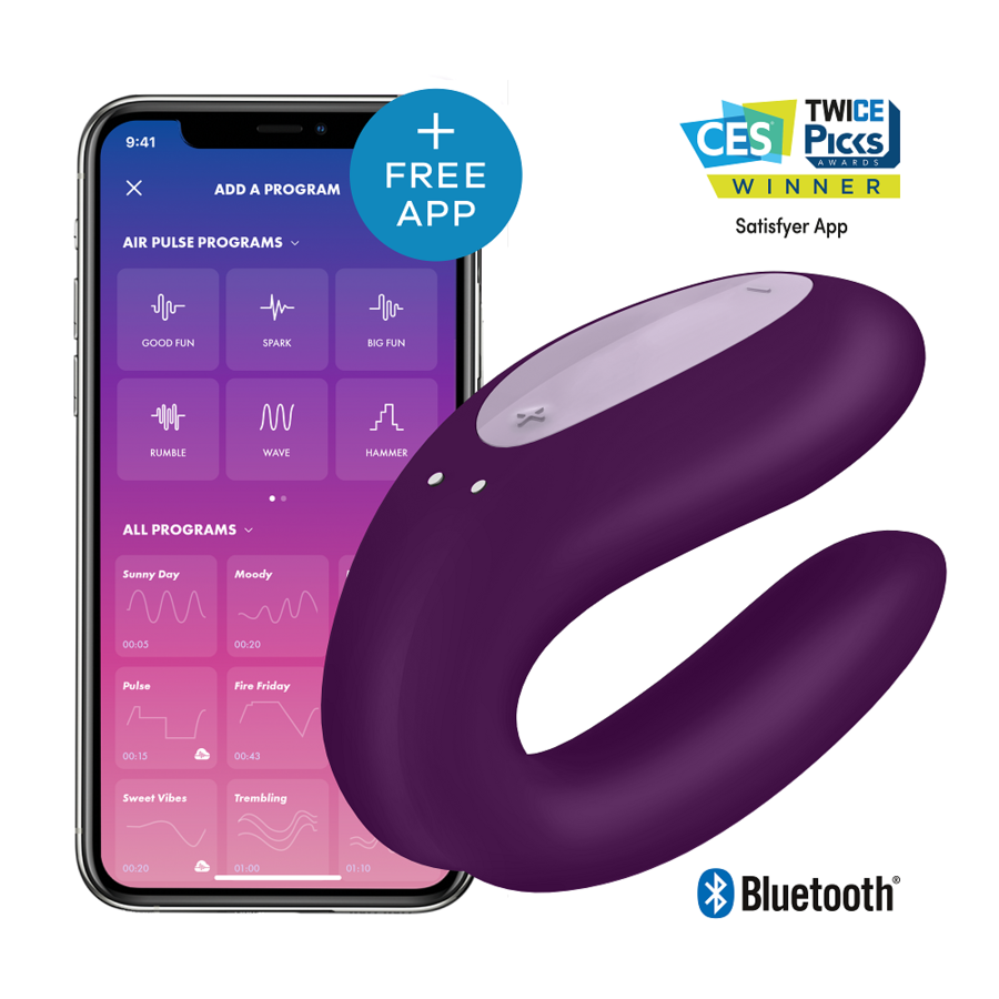 SATISFYER - DOUBLE JOY CON APP MORADO SATISFYER CONNECT