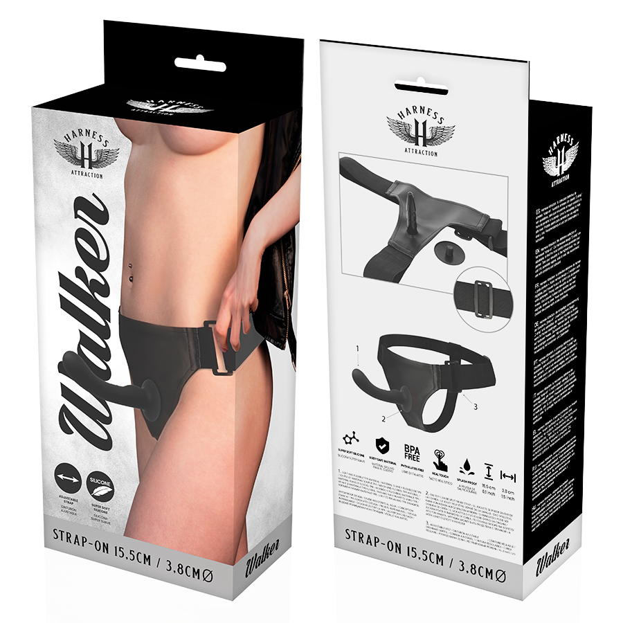 HARNESS ATTRACTION - ARNÉS SILICONA WALKER G-SPOT 15.5 CM -O- 3.8 CM HARNESS ATTRACTION