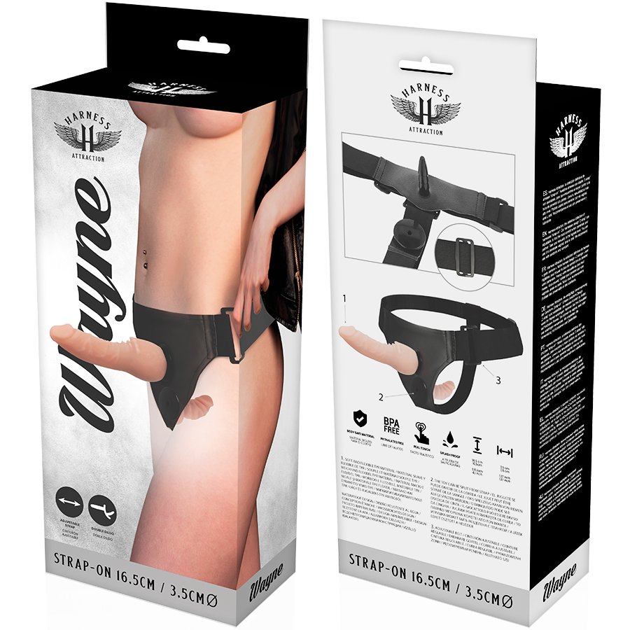 HARNESS ATTRACTION - WAYNE DOBLE PENETRACIÓN 16.5 CM -O- 3.5 CM HARNESS ATTRACTION