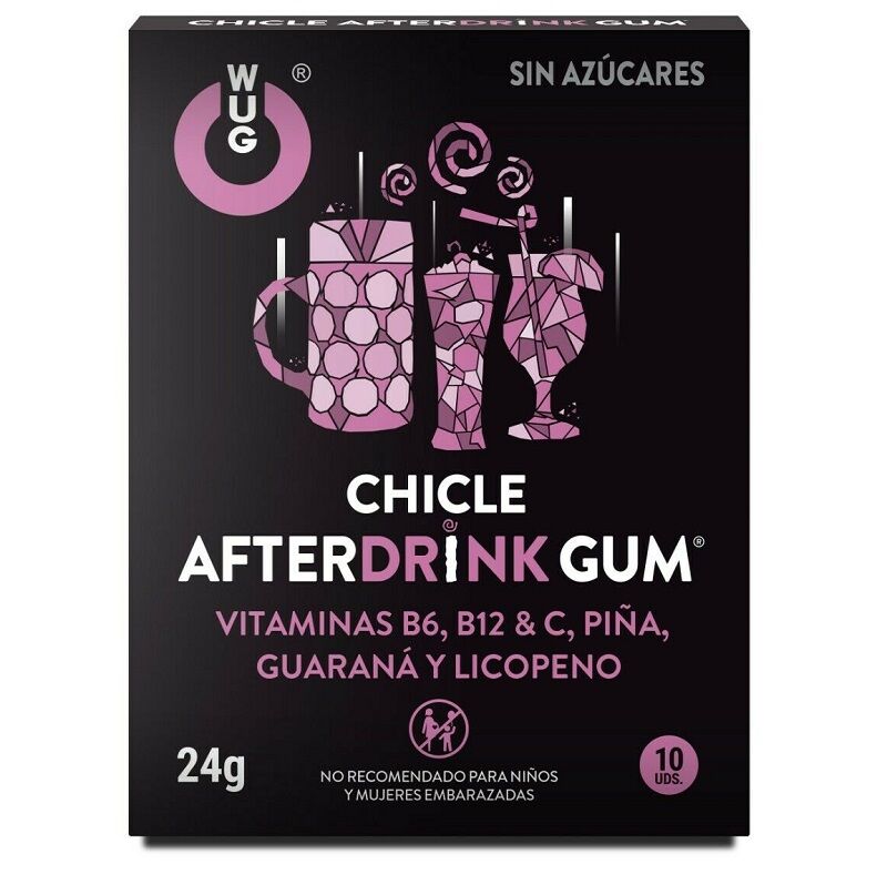 WUG GUM - AFTER DRINK CHICLE RESACA 10 UNIDADES WUG GUM