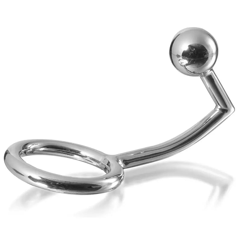 METAL HARD - COCK RING ANILLO CON GANCHO INTRUDER ANAL 40MM METAL HARD