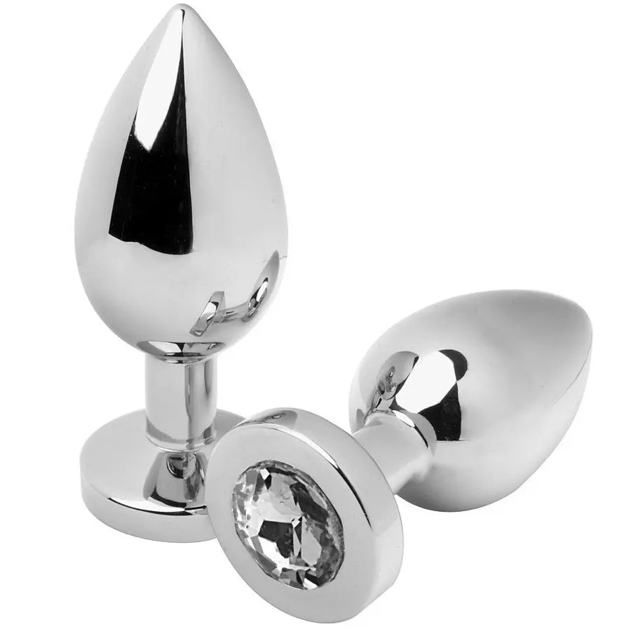 METAL HARD - ANAL PLUG DIAMOND TRANSPARENTE SMALL 5.71CM METAL HARD