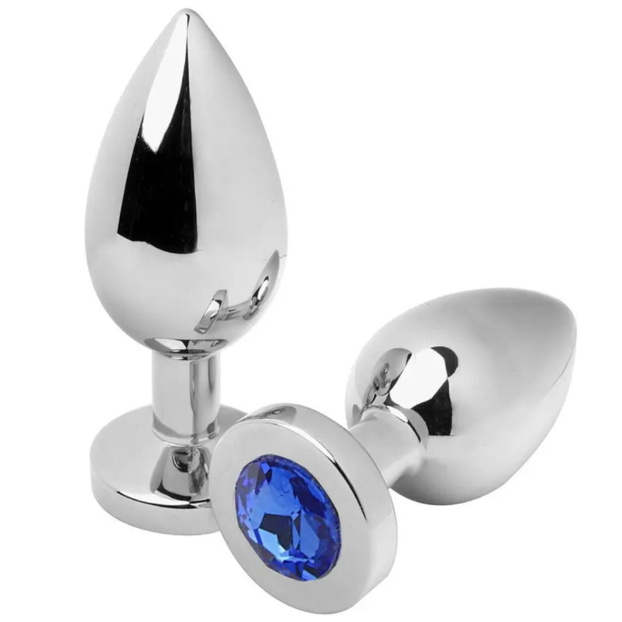 METAL HARD - ANAL PLUG DIAMOND BLUE SMALL 5.71CM METAL HARD