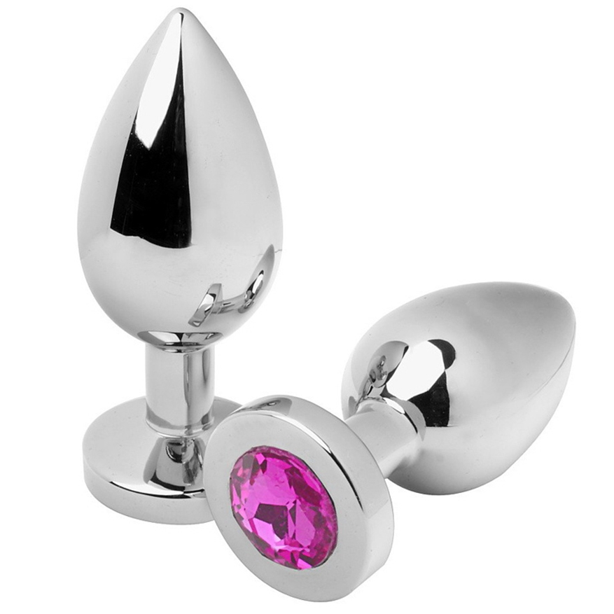 METAL HARD - ANAL PLUG DIAMOND ROSA SMALL 5.71CM METAL HARD