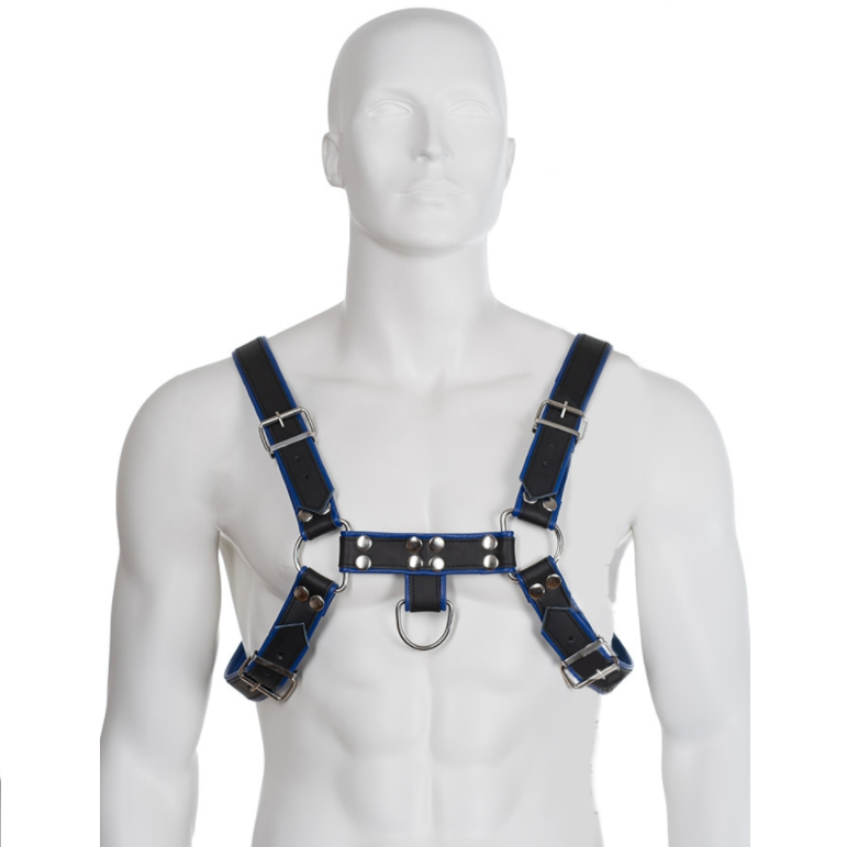 LEATHER BODY - ARNES CUERO AZUL Y NEGRO CHEST BULLDOG LEATHER BODY
