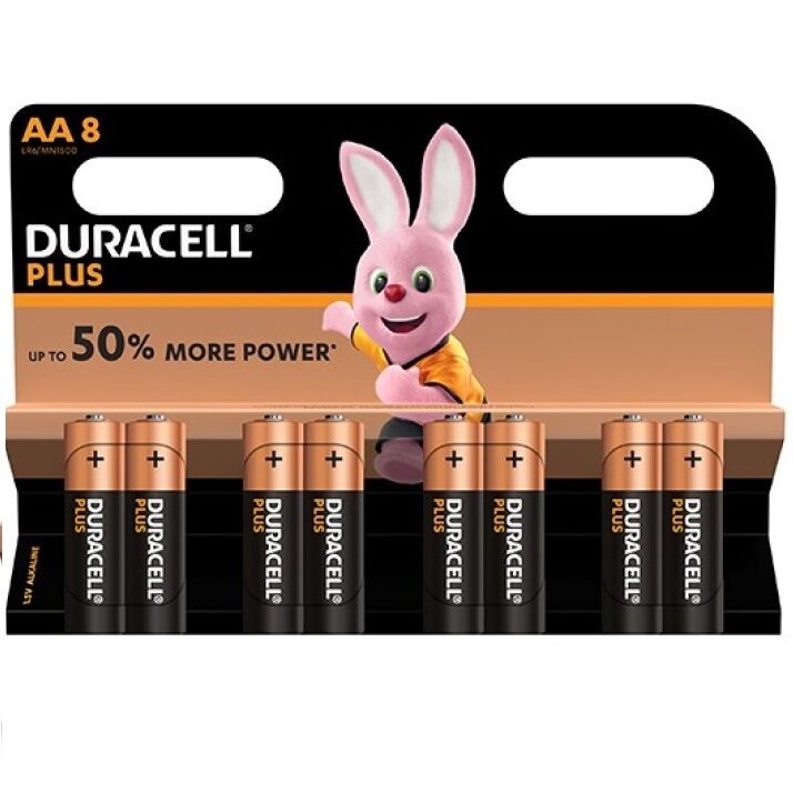 DURACELL - PLUS POWER PILA ALCALINA AA LR6 BLISTER*8 DURACELL