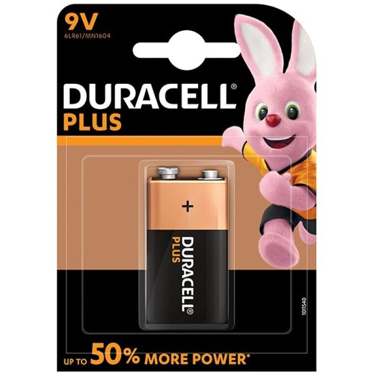 DURACELL - PLUS POWER PILA ALCALINA 9V LR61 BLISTER*1 DURACELL