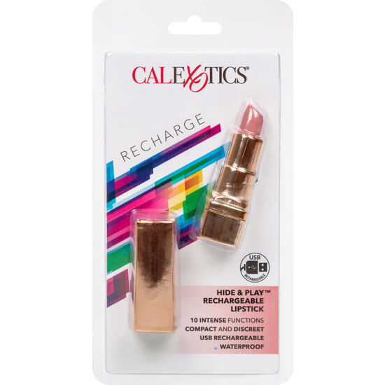 CALEXOTICS - BALA PINTALABIOS RECARGABLE HIDE & PLAY SOFT ROSA CALEXOTICS