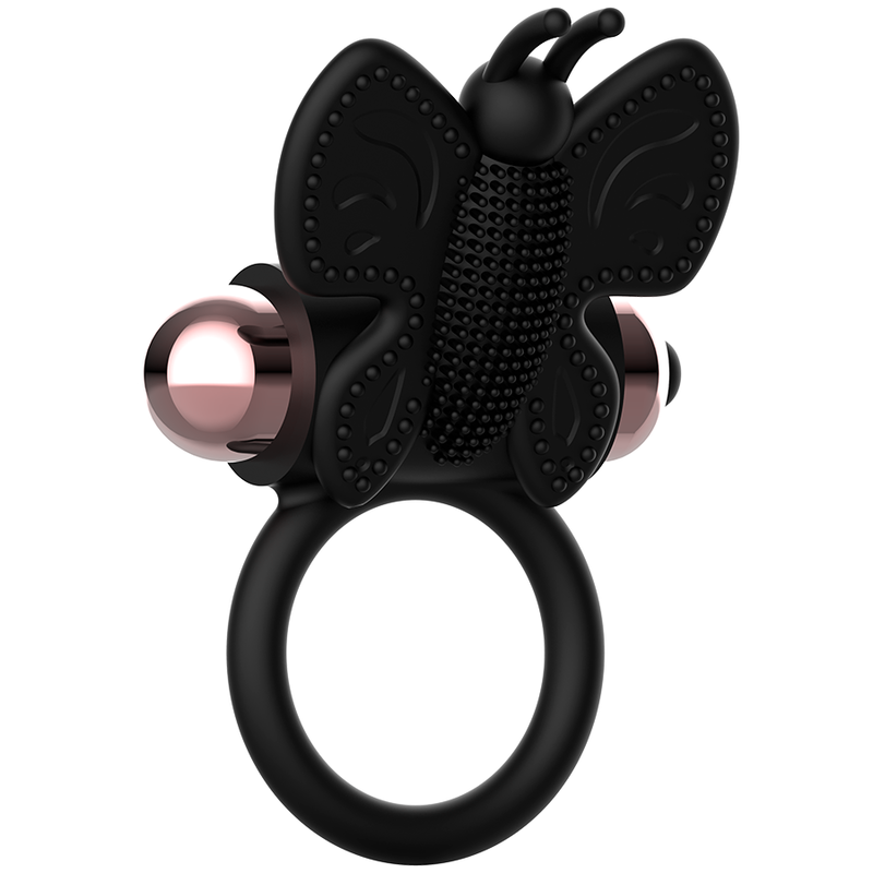 COQUETTE CHIC DESIRE - COCK RING BUTTERFLY ANILLO VIBRADOR NEGRO / GOLD COQUETTE TOYS
