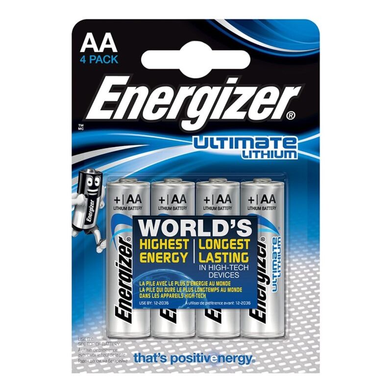 ENERGIZER - ULTIMATE LITHIUM PILA LITIO AA L91 LR6 1,5V BLISTER*4 ENERGIZER