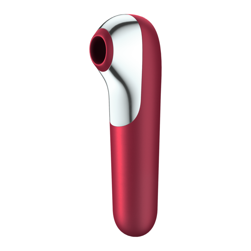 SATISFYER - DUAL LOVE VIBRADOR Y SUCCIONADOR CON AIRE PULSADO ROJO SATISFYER CONNECT