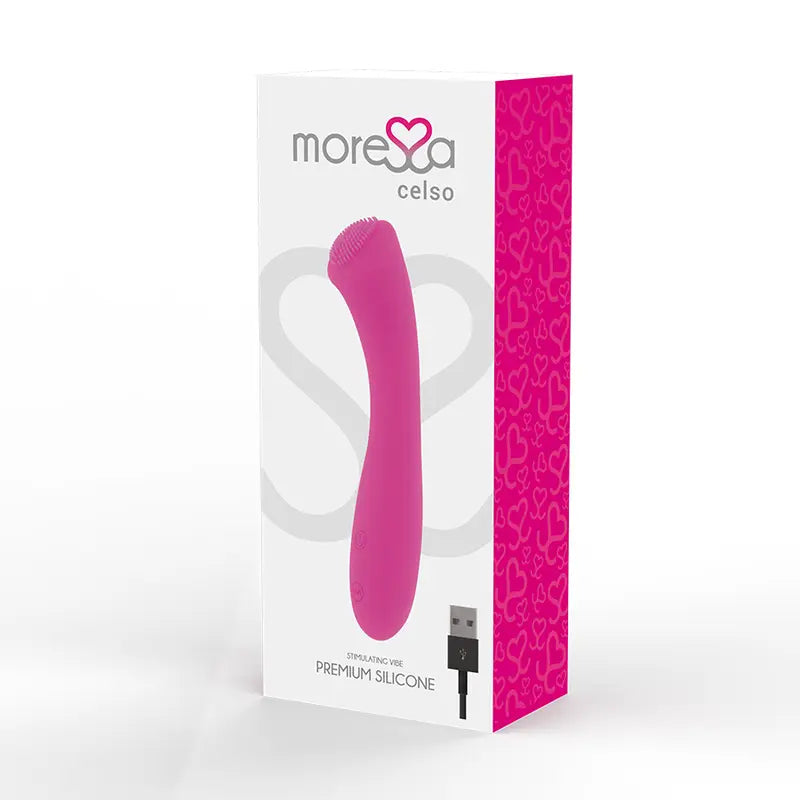 MORESSA - CELSO MASAJEADOR DUO PUNTO G Y SUERO PELVICO PREMIUM SILICONE RECARGABLE MORESSA