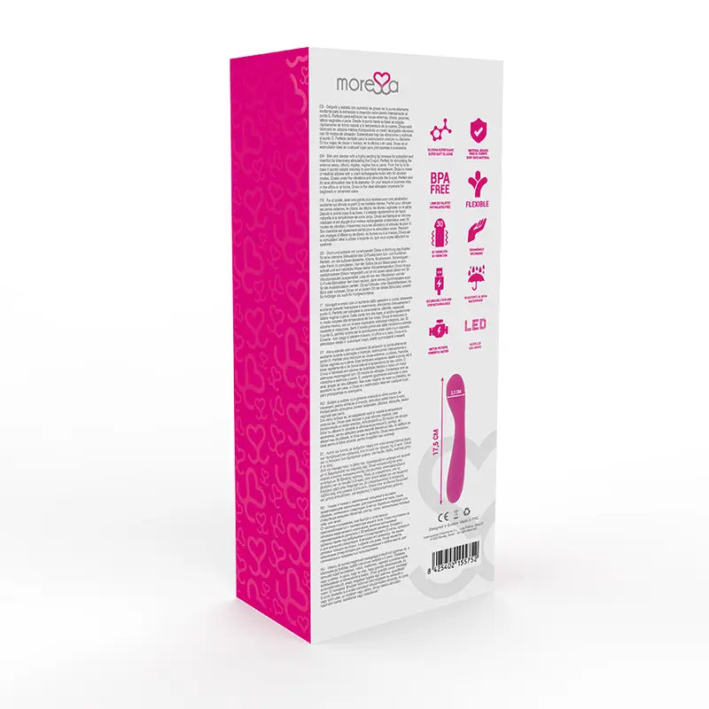 MORESSA - DRUSO MASAJEADOR DUO PUNTO G Y SUERO PELVICO PREMIUM SILICONE RECARGABLE MORESSA